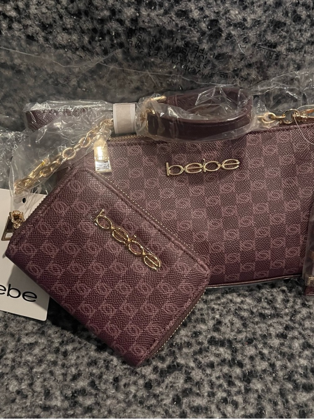 Bebe Elegant Logo Crossbody with Coin Pouch